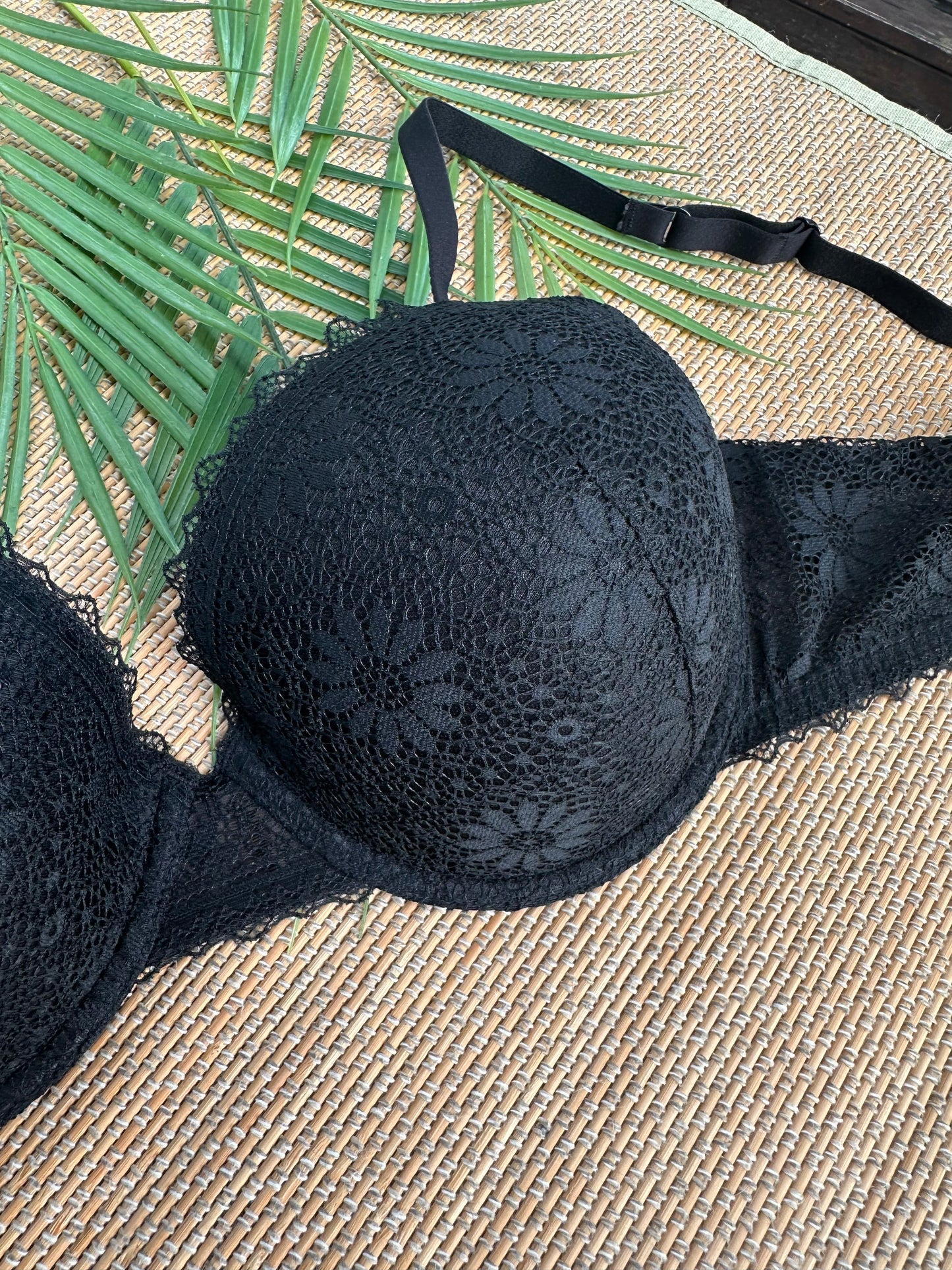 MG Black Lace Tshirt Plus Size Bra