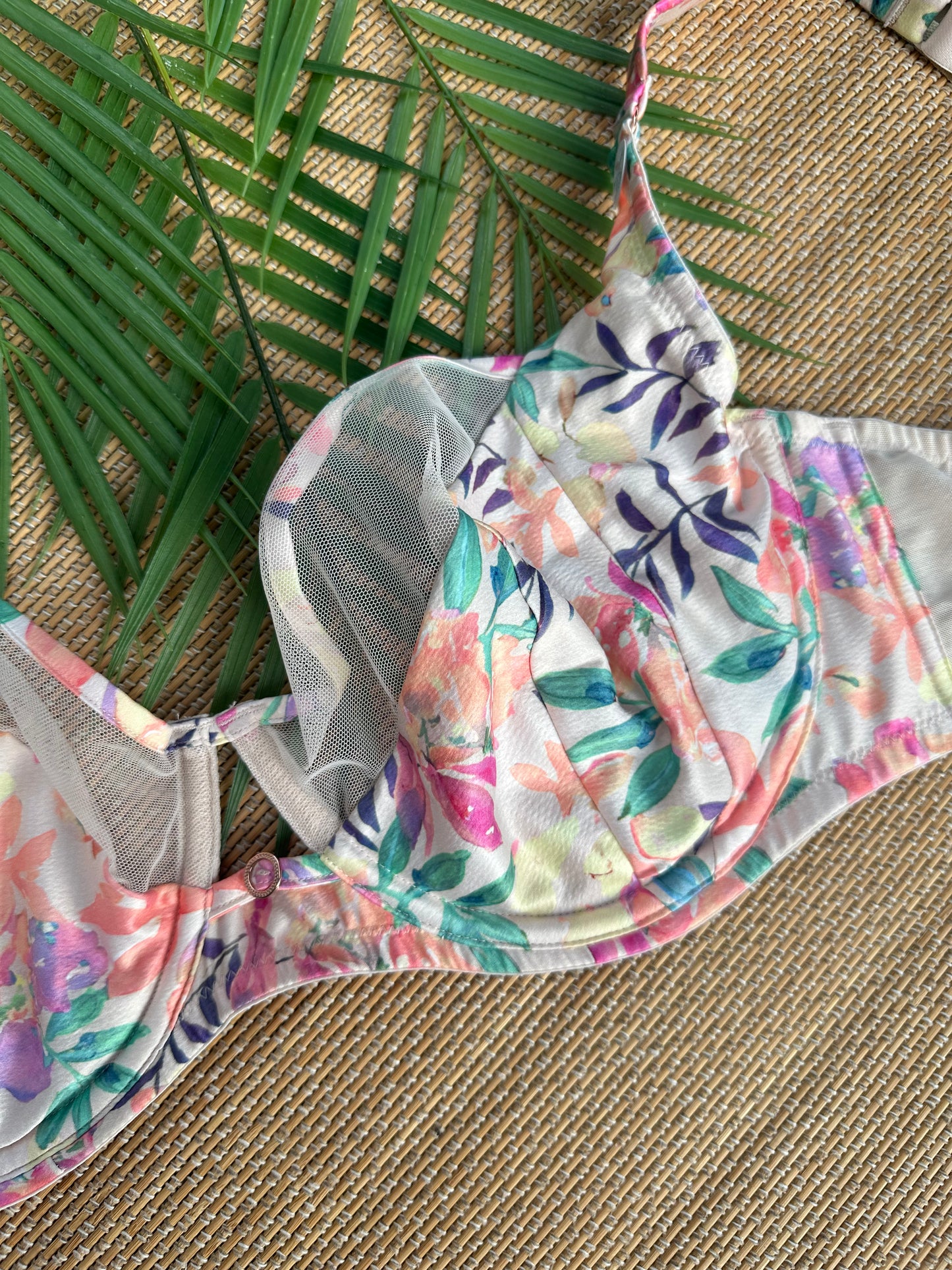 Floral Soft Cup Plus Size Bra