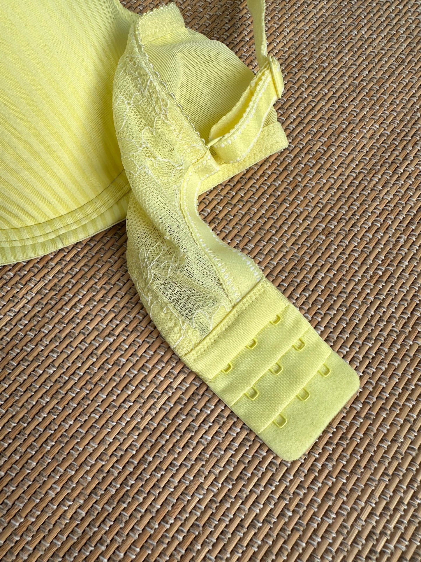 Yellow Stripe Tshirt Plus Size Bra