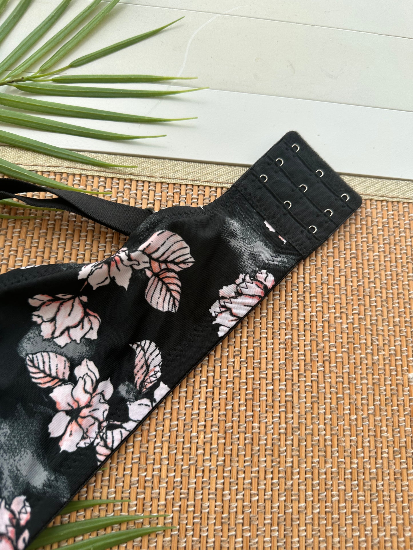 JB Black Floral Seamless Tshirt Plus Size Bra