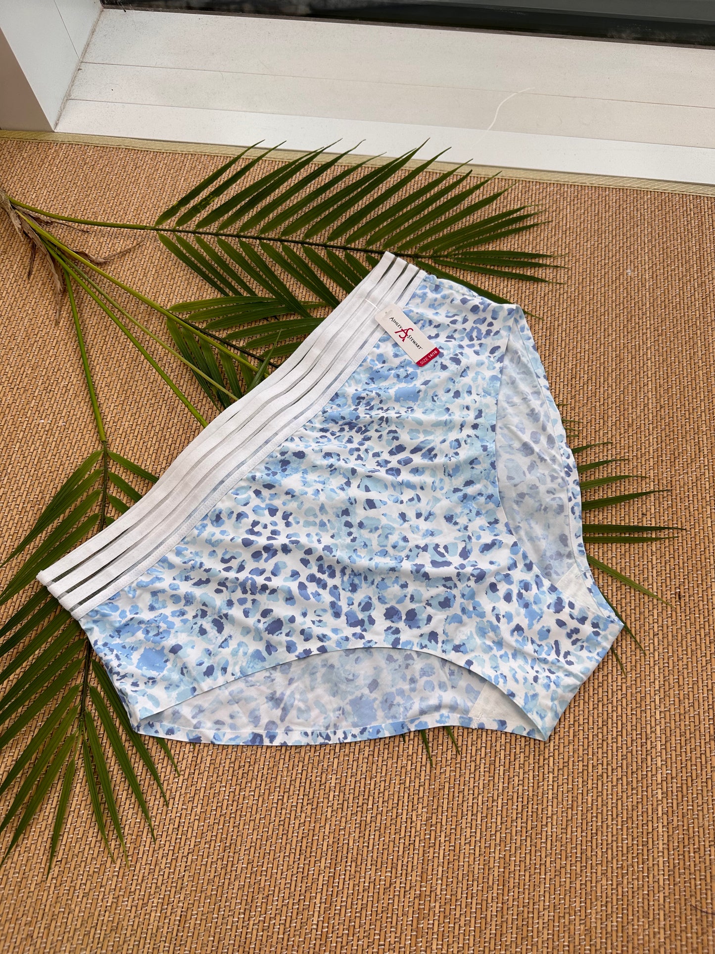 AS Blue Leopard Print Seamless High Waisted Panty