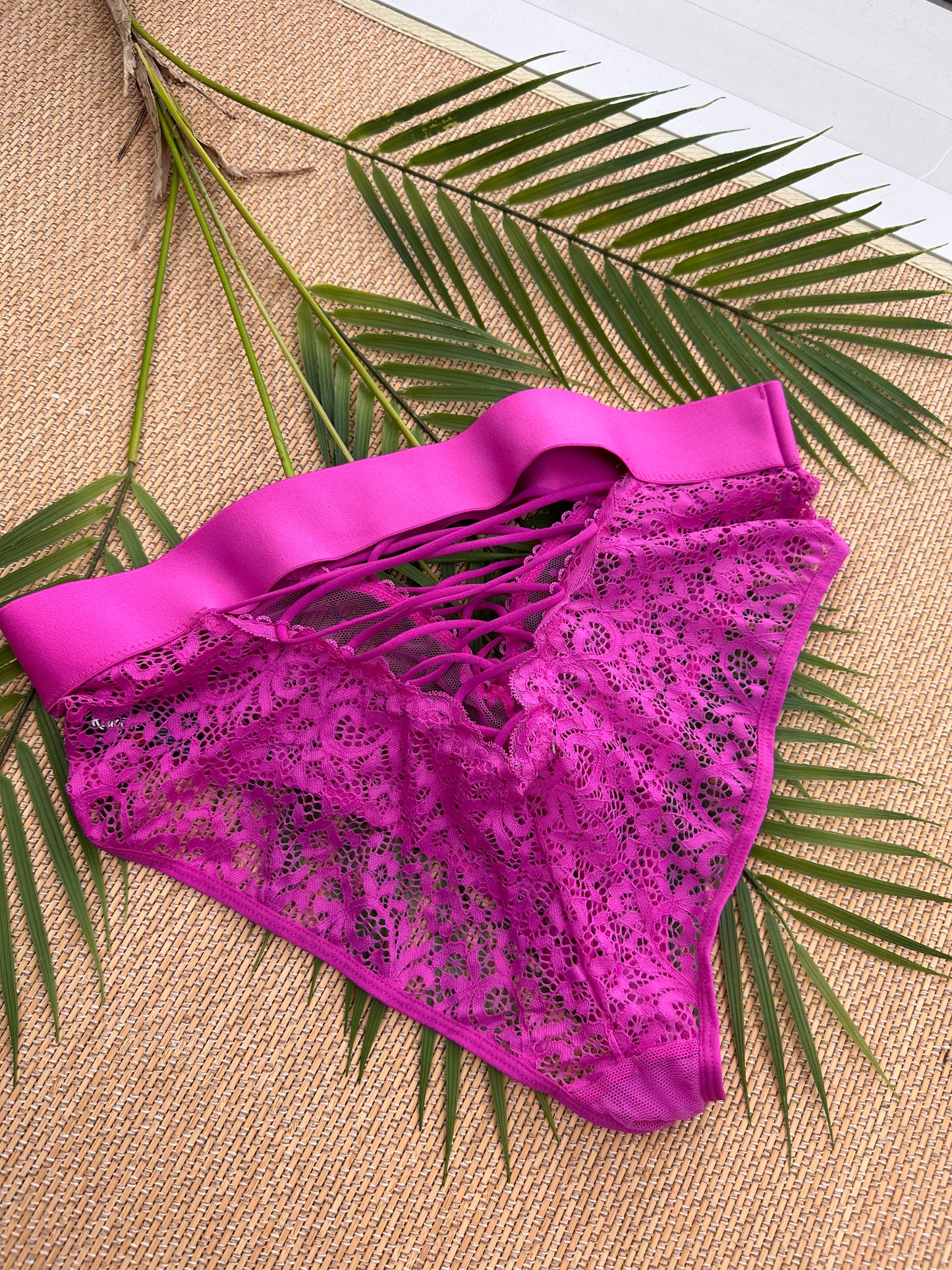 RT Hot Pink Lace High Waist Panty