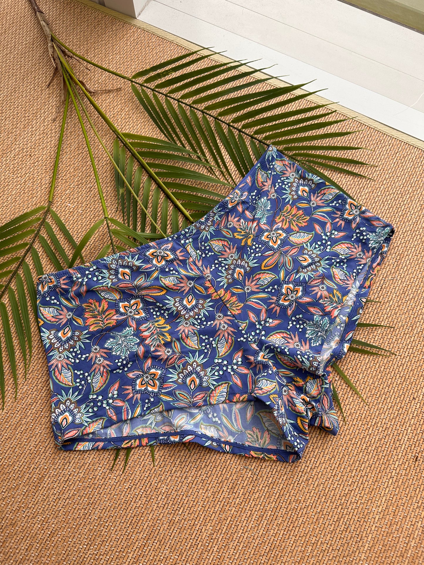 Paisley Blue Slinky Shorts Panty