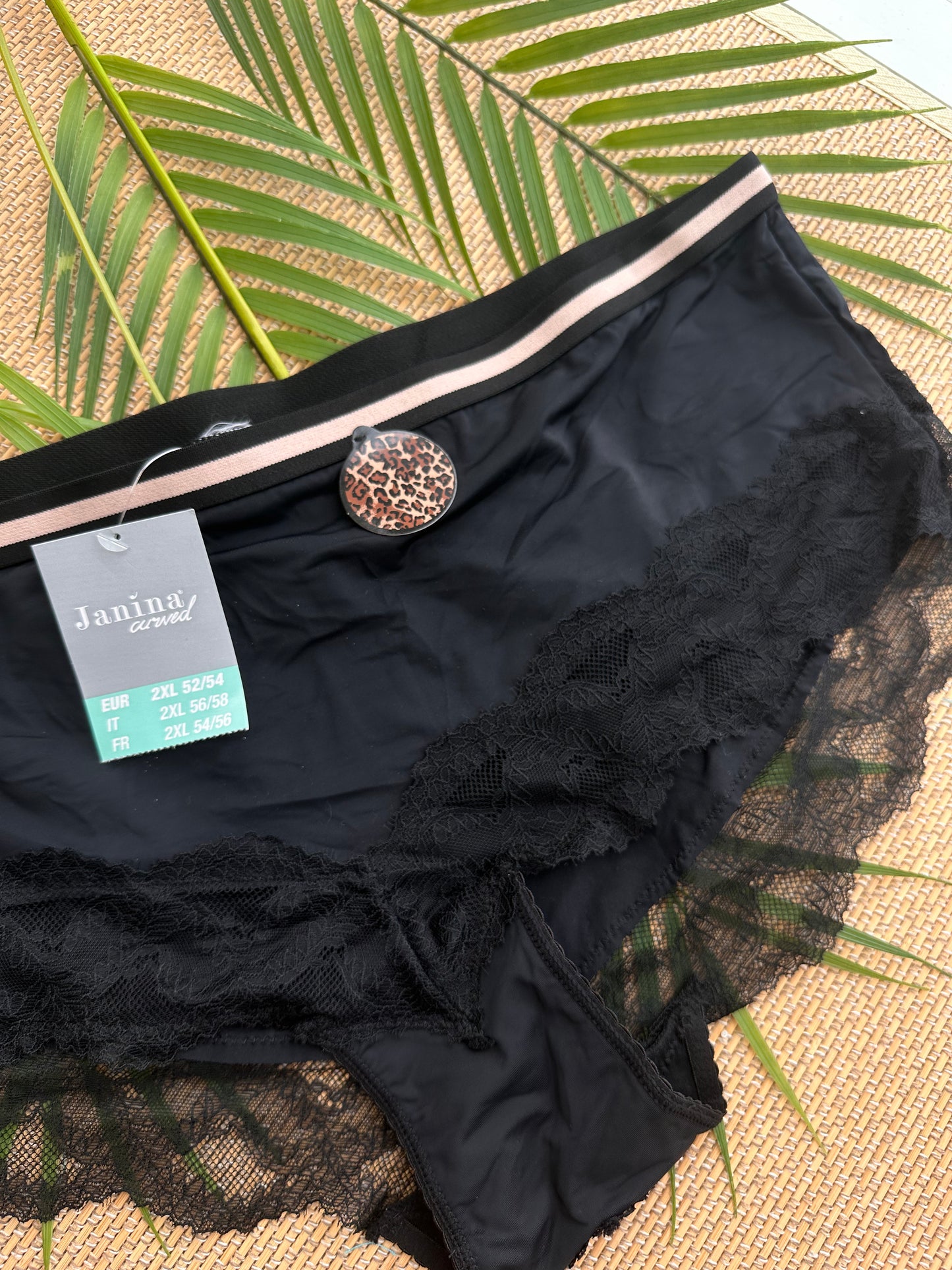 JAM Black Lace Striped Panty