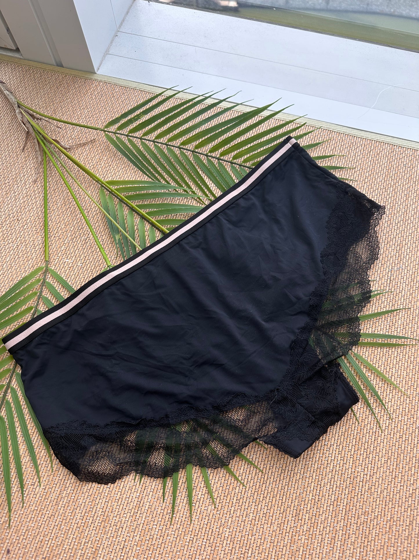 JAM Black Lace Striped Panty