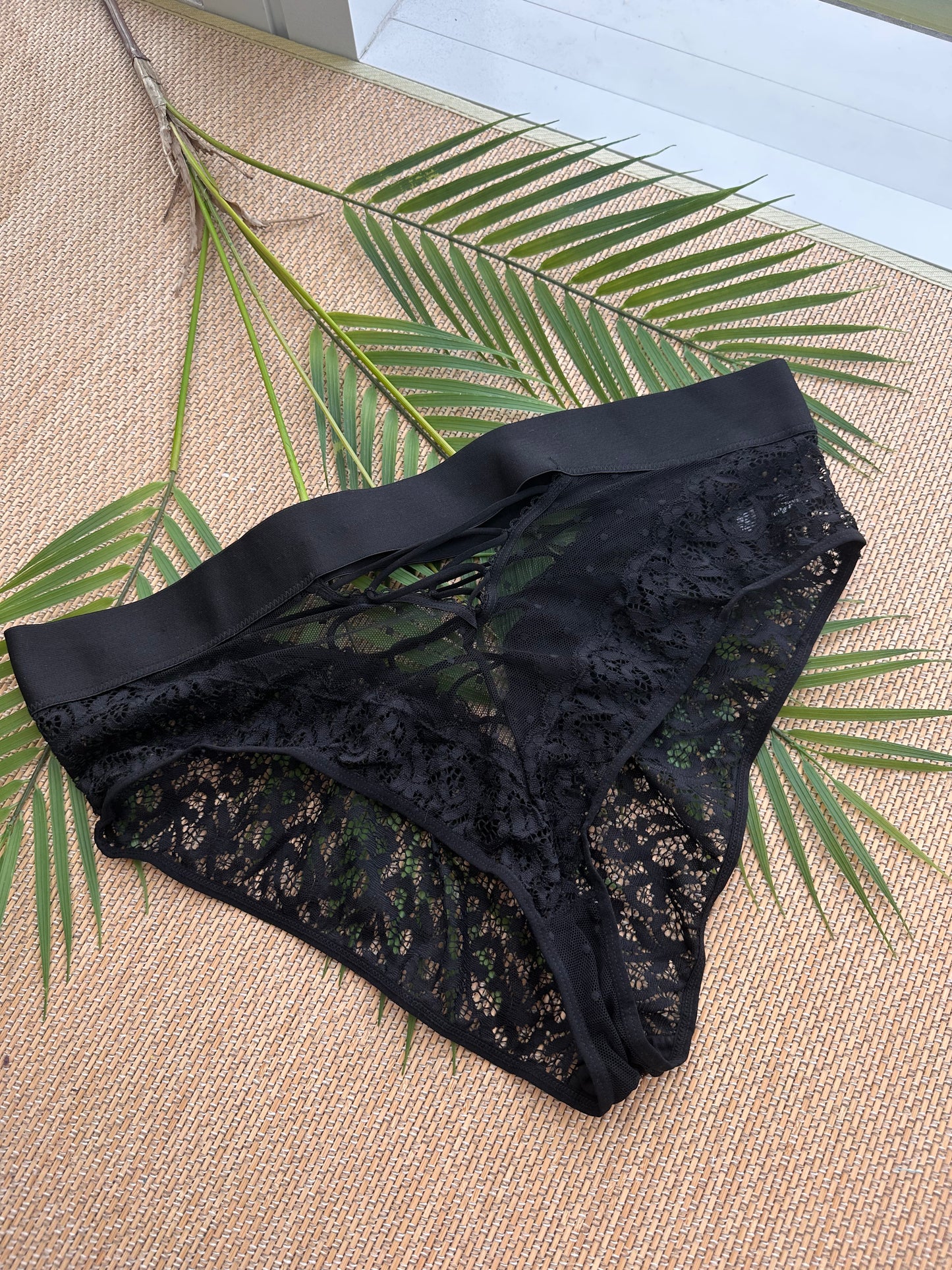 RT Black Lace High Waist Panty