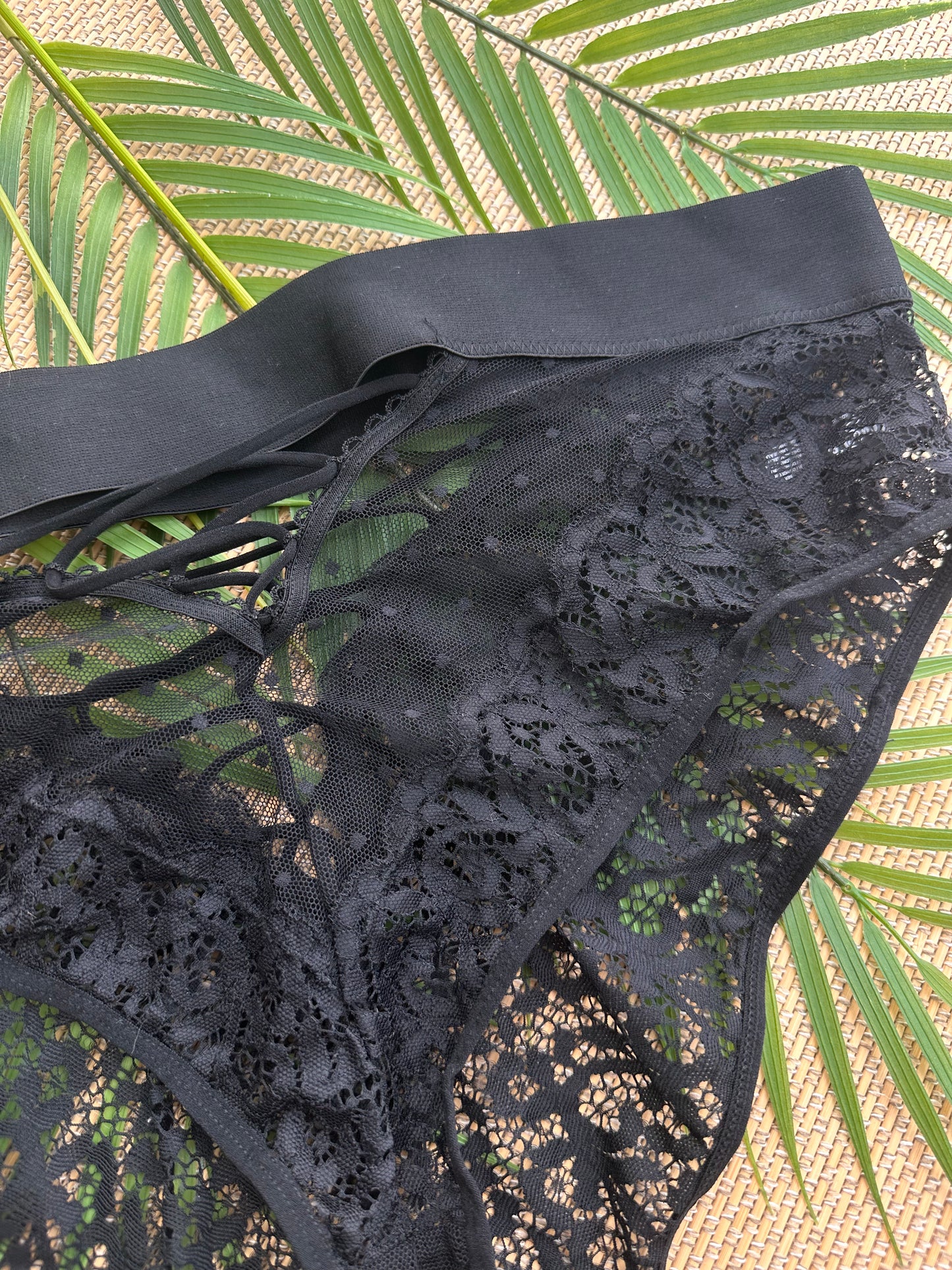 RT Black Lace High Waist Panty