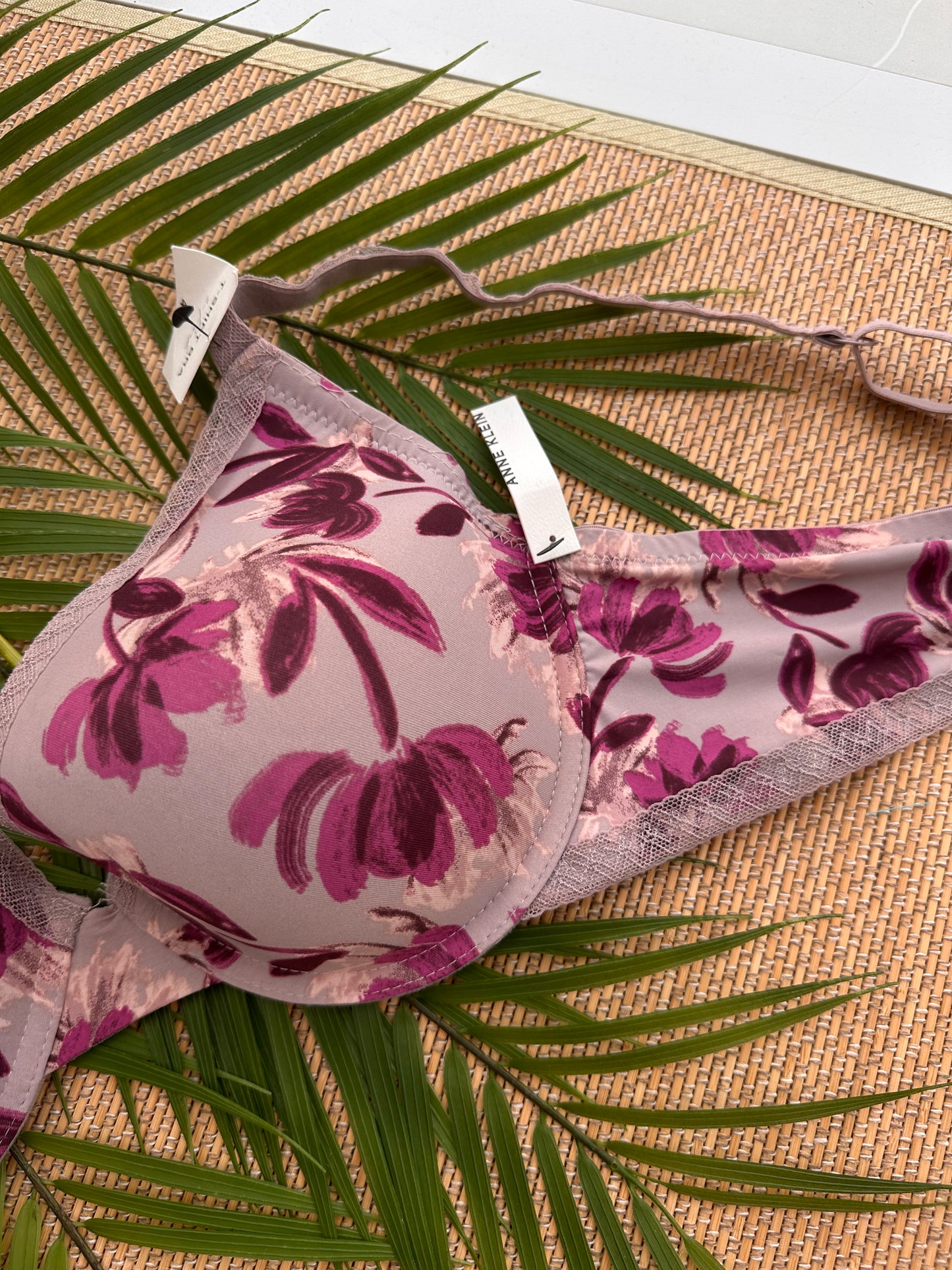 AK Maroon Floral Tshirt Plus Size Bra