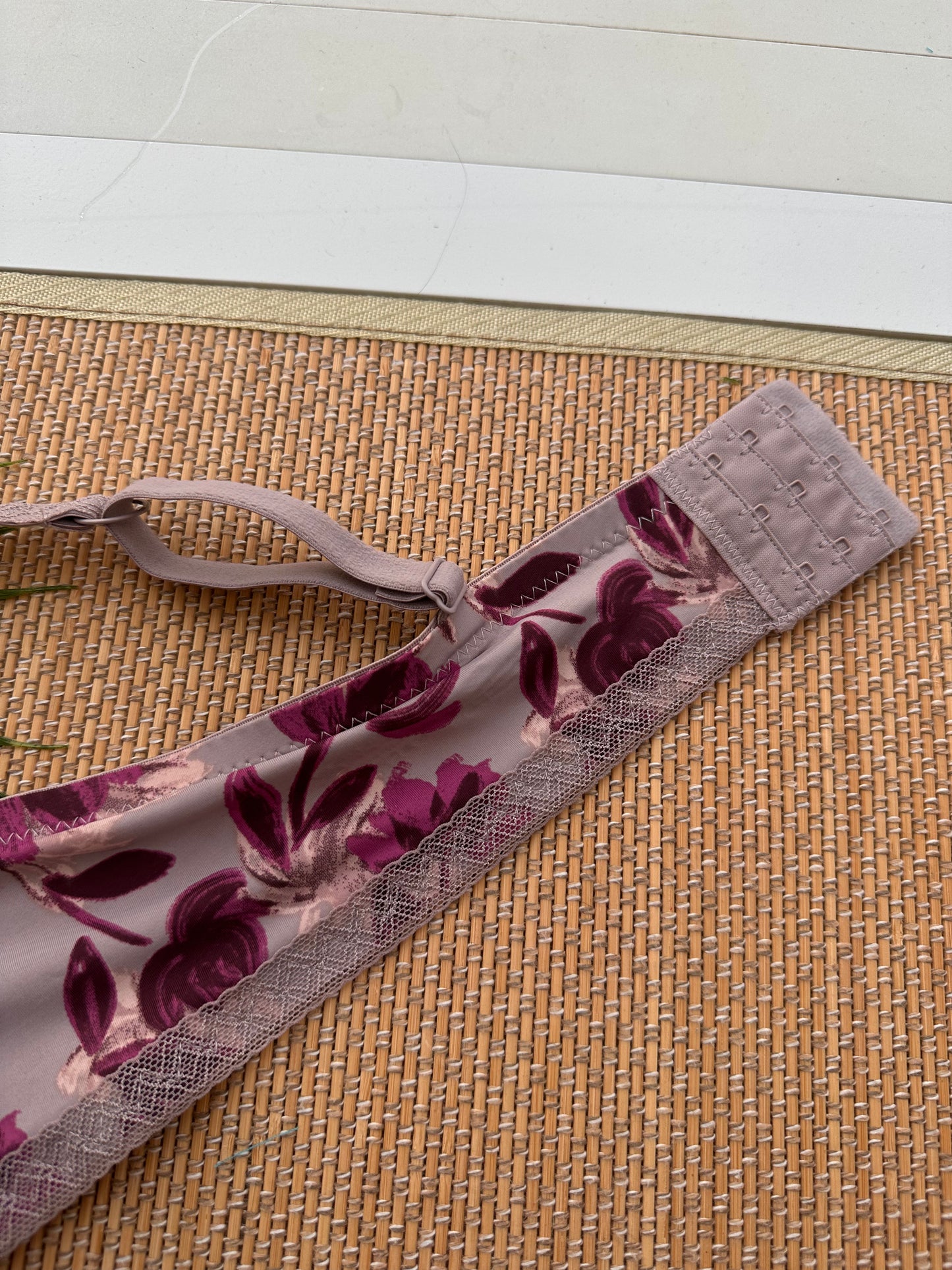 AK Maroon Floral Tshirt Plus Size Bra