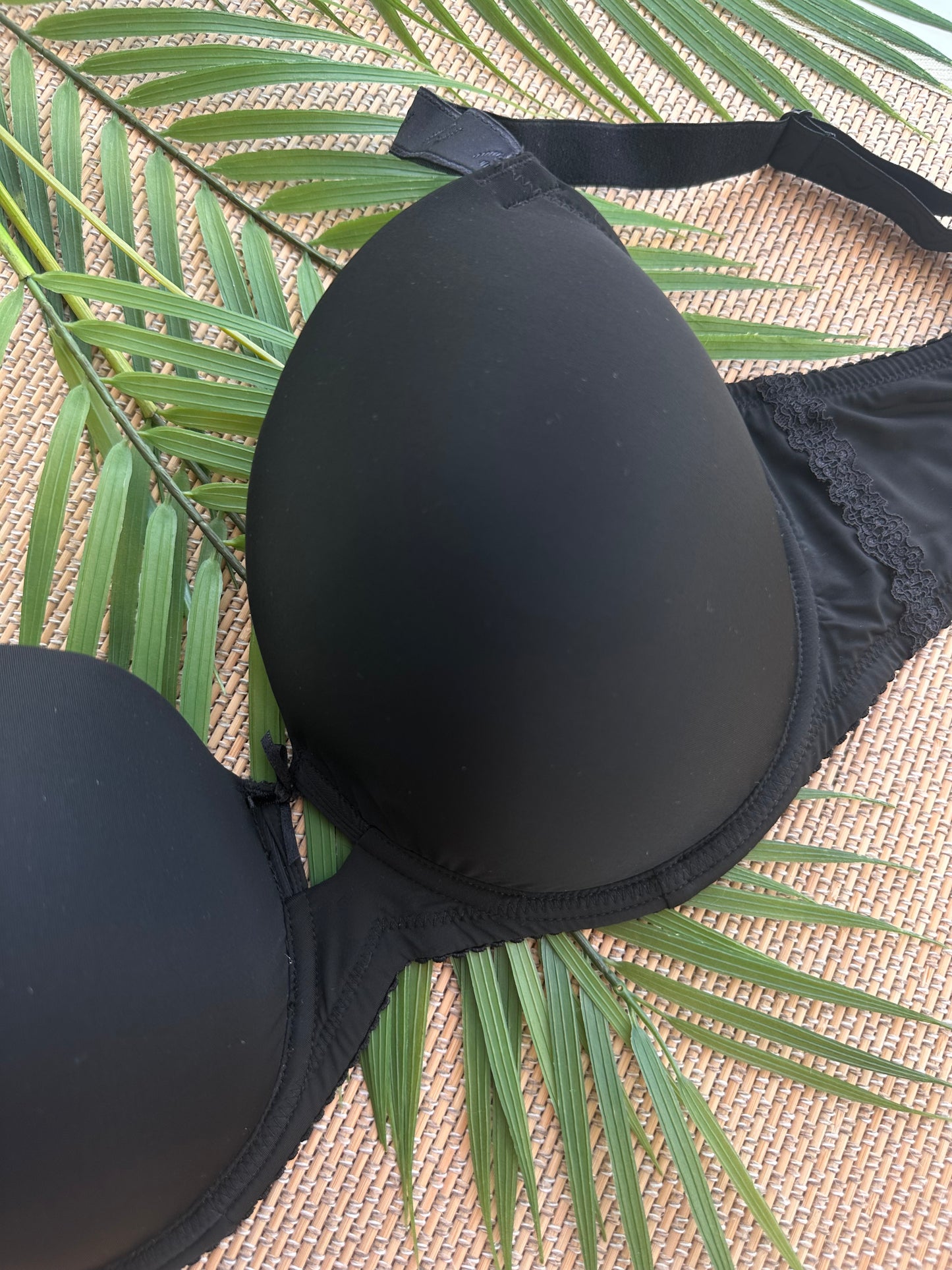 Black Smooth Tshirt Plus Size Bra