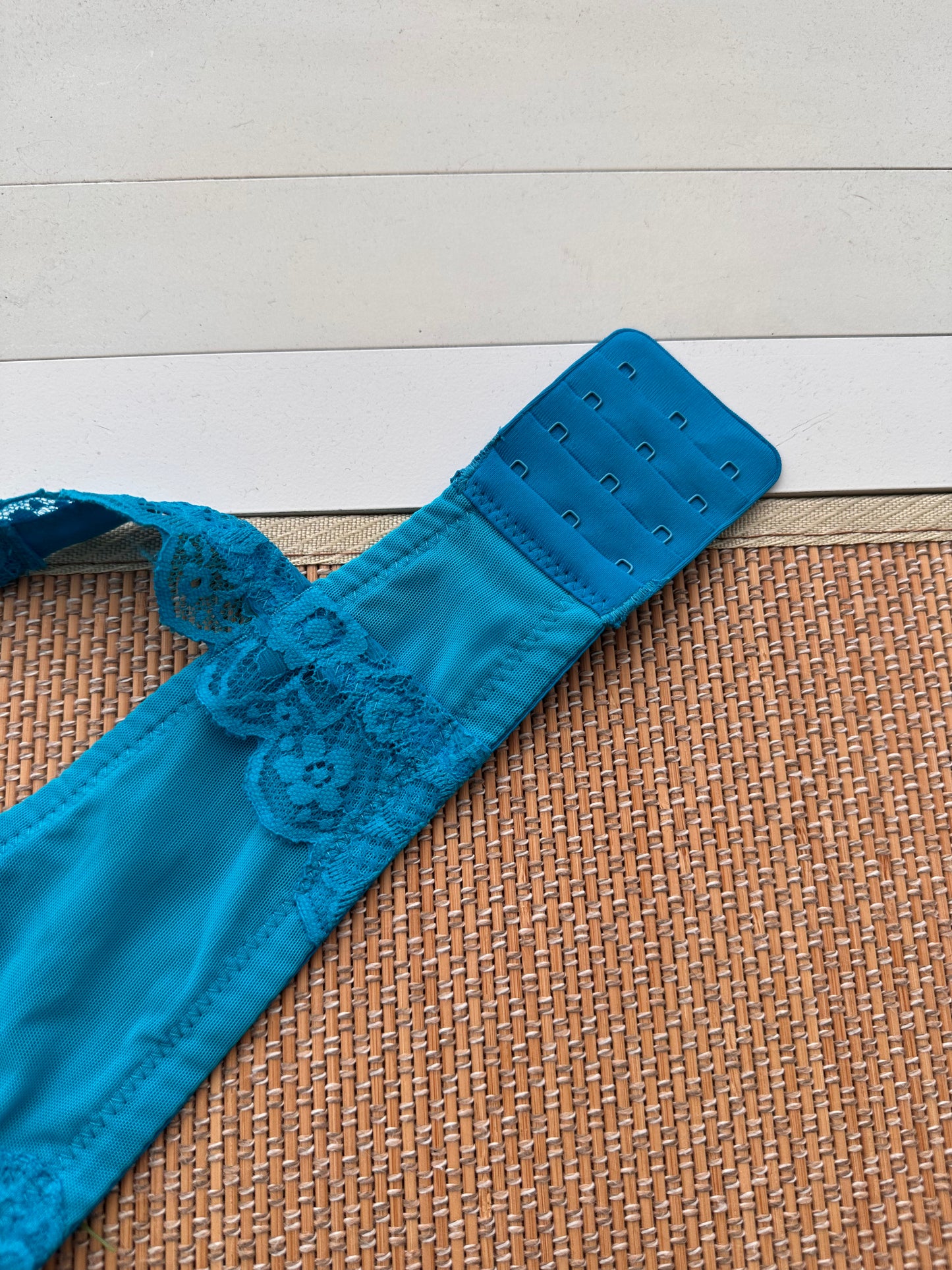 Turquoise Lace Pushup Tshirt Plus Size Bra