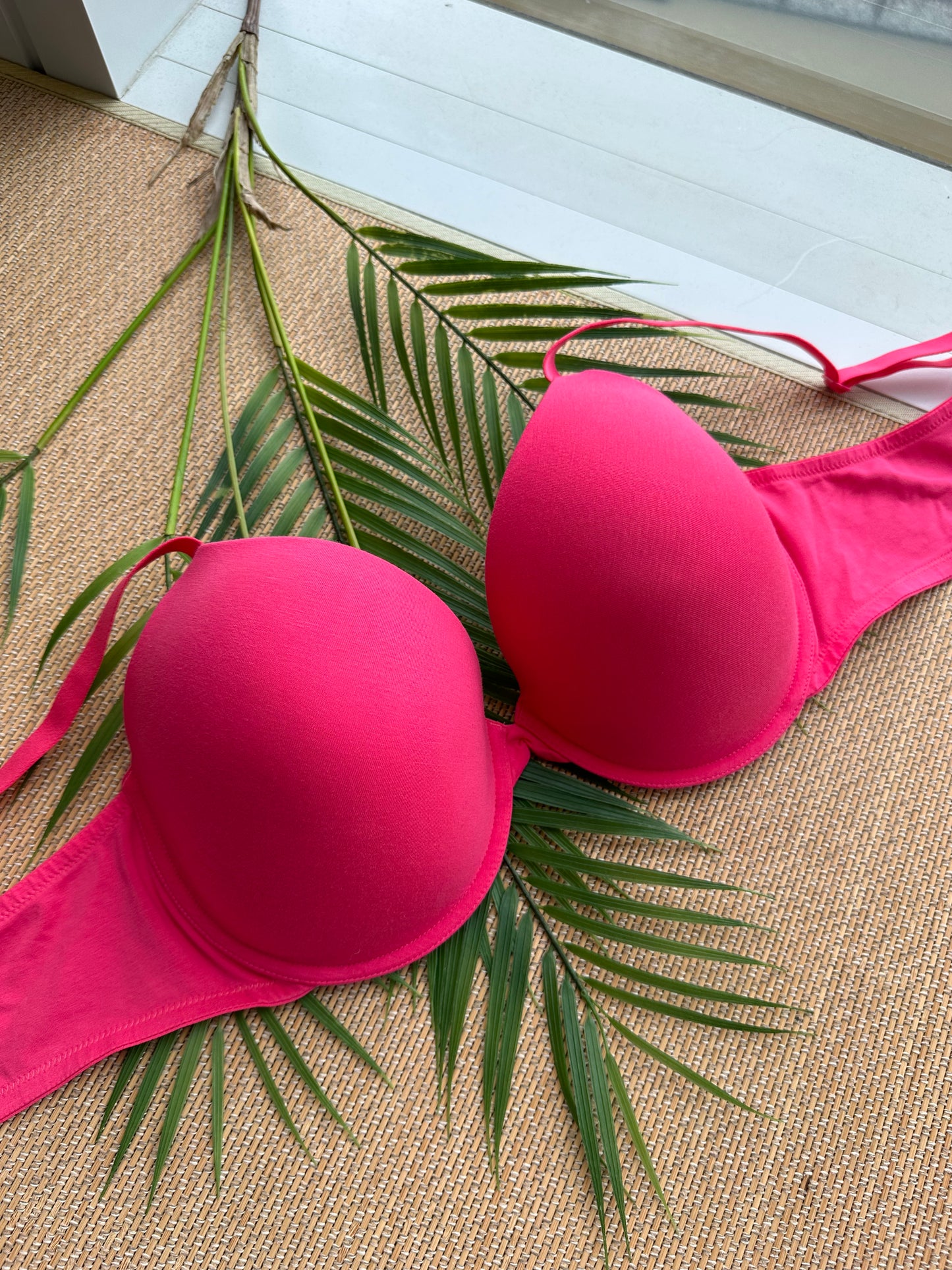 MS Hot Pink 100% Cotton Tshirt Plus Size Bra