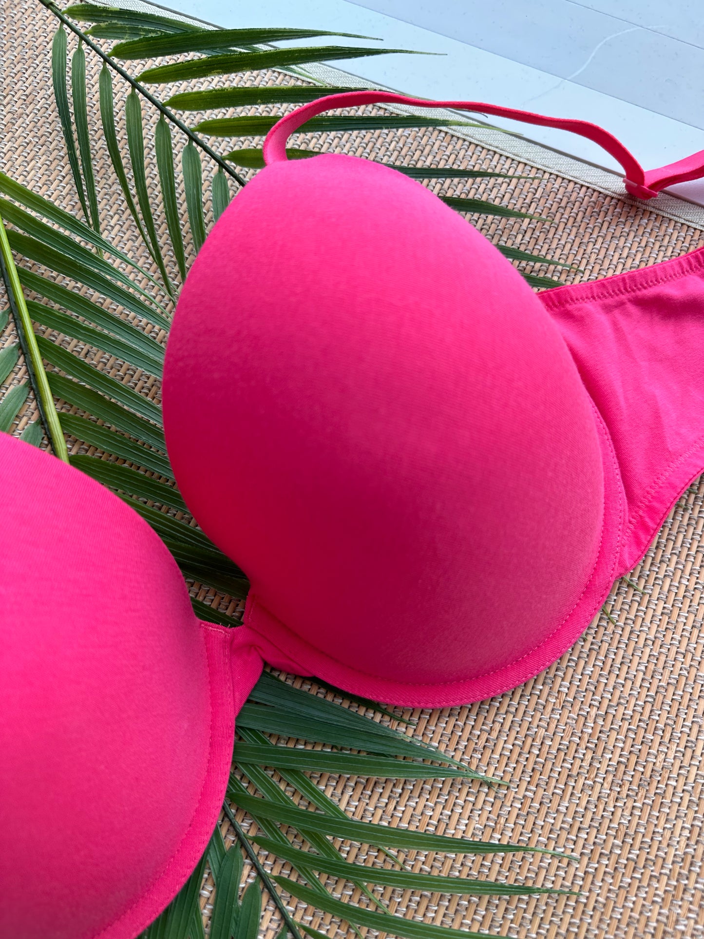 MS Hot Pink 100% Cotton Tshirt Plus Size Bra