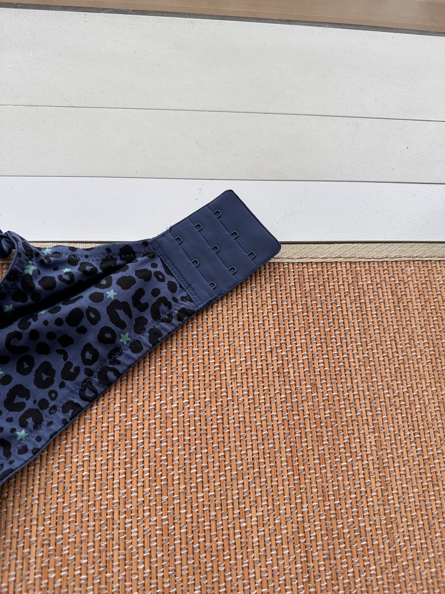 MS Blue Leopard 100% Cotton Tshirt Plus Size Bra