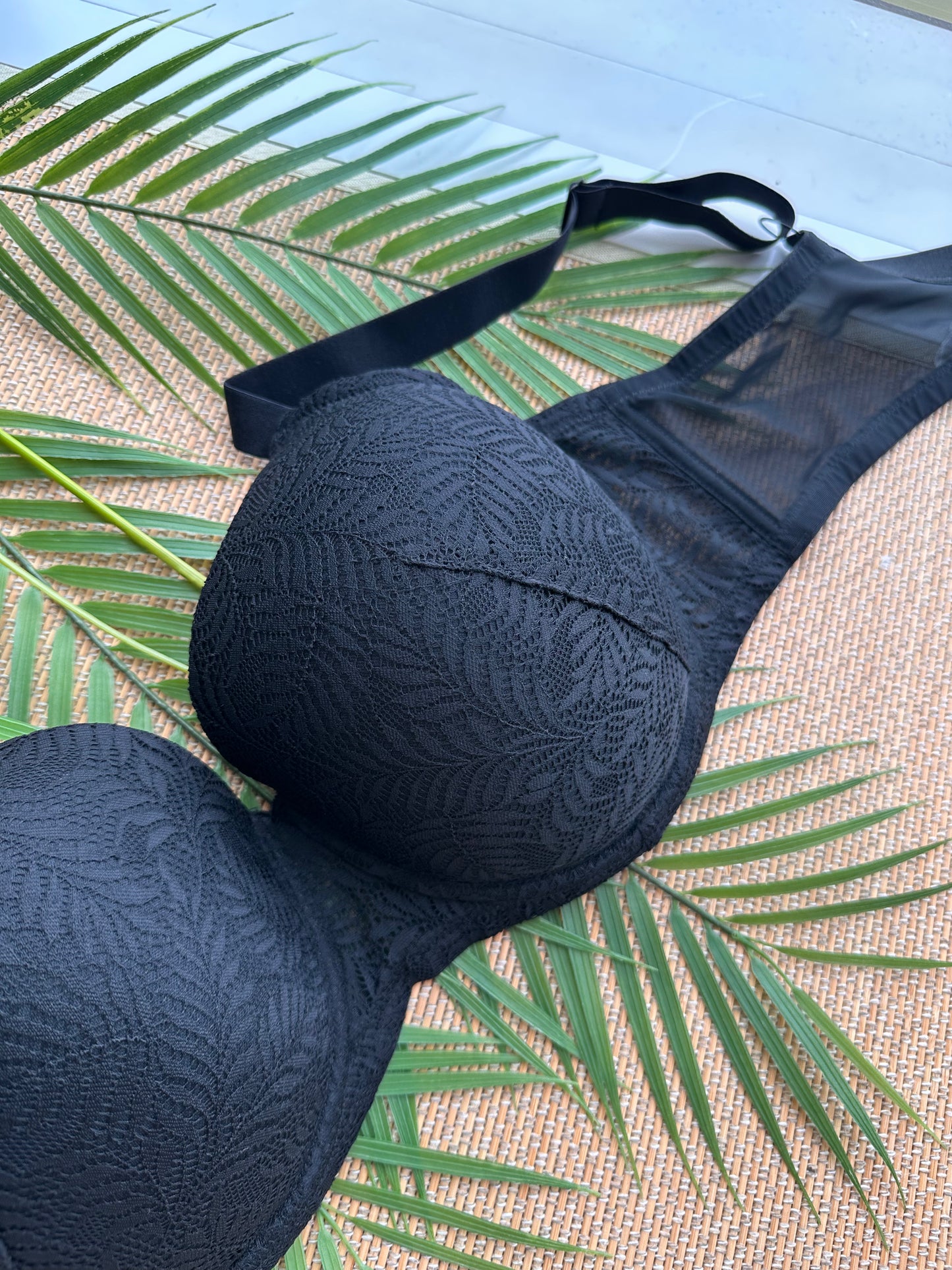 AK Black Lace Tshirt Plus Size Bra