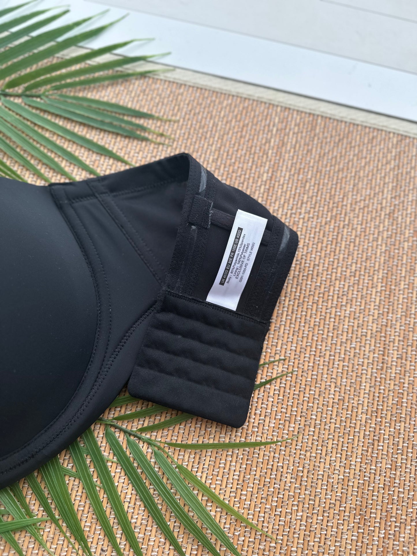 Seamless Full Grip Black Strapless Convertible Plus Size Bra