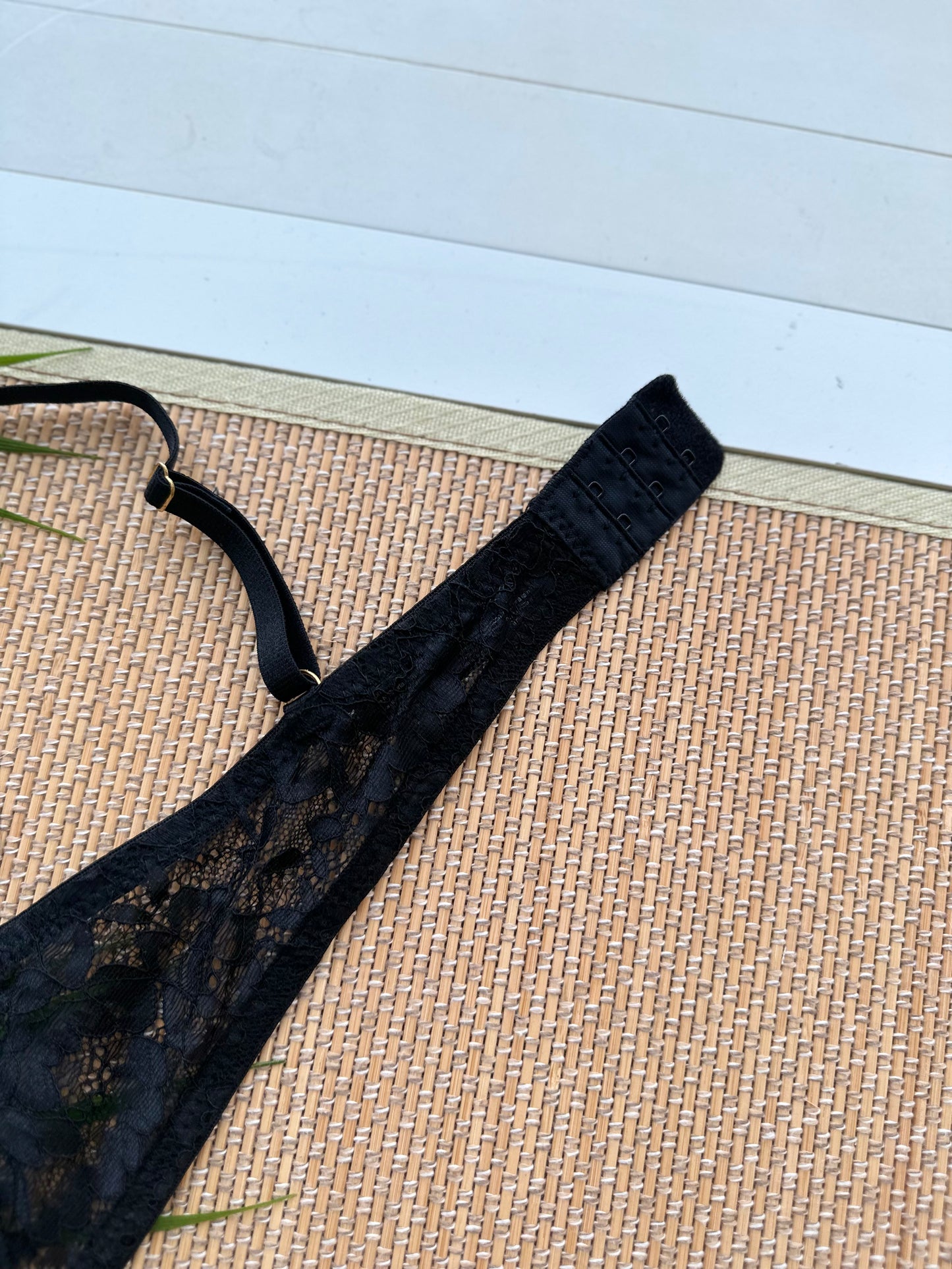 Black Strappy Lace Bra