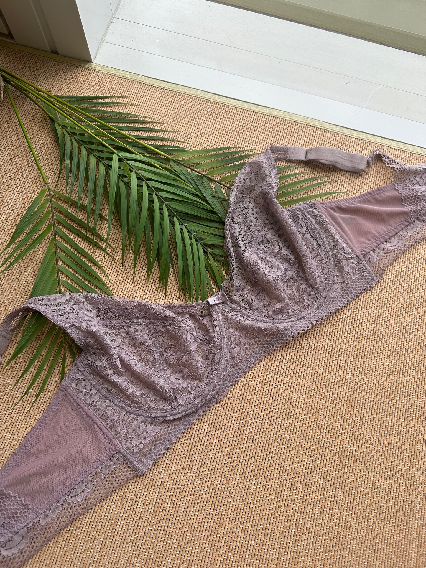 Taupe Lace Soft Cup Plus Size Bra