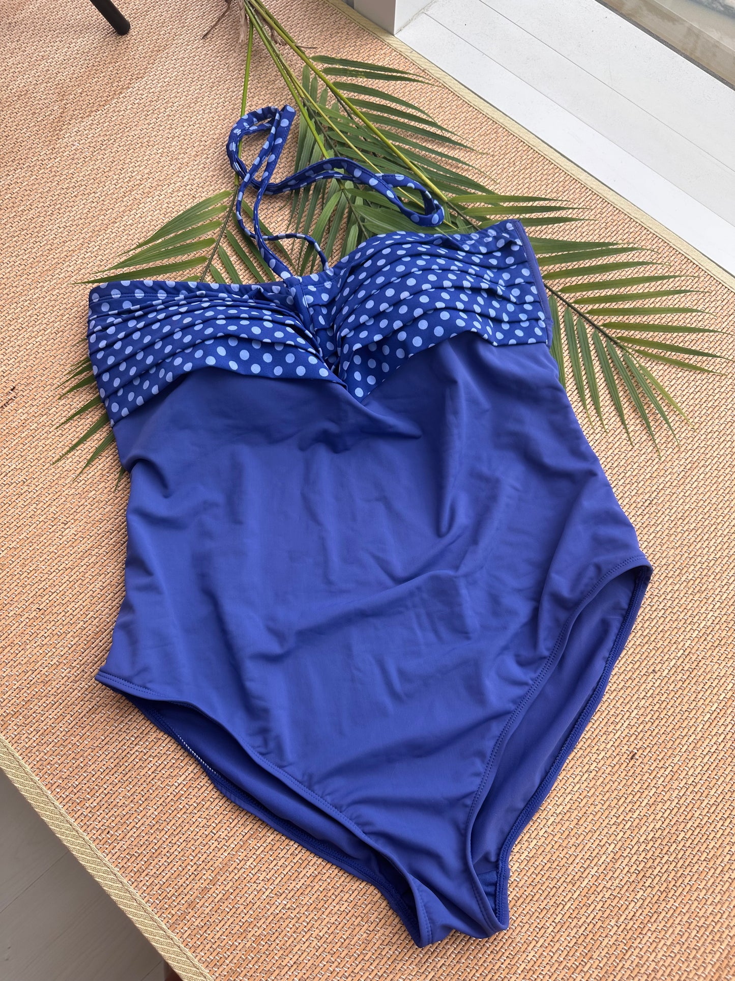 Polka Halter Tube Plus Size Swim Suit