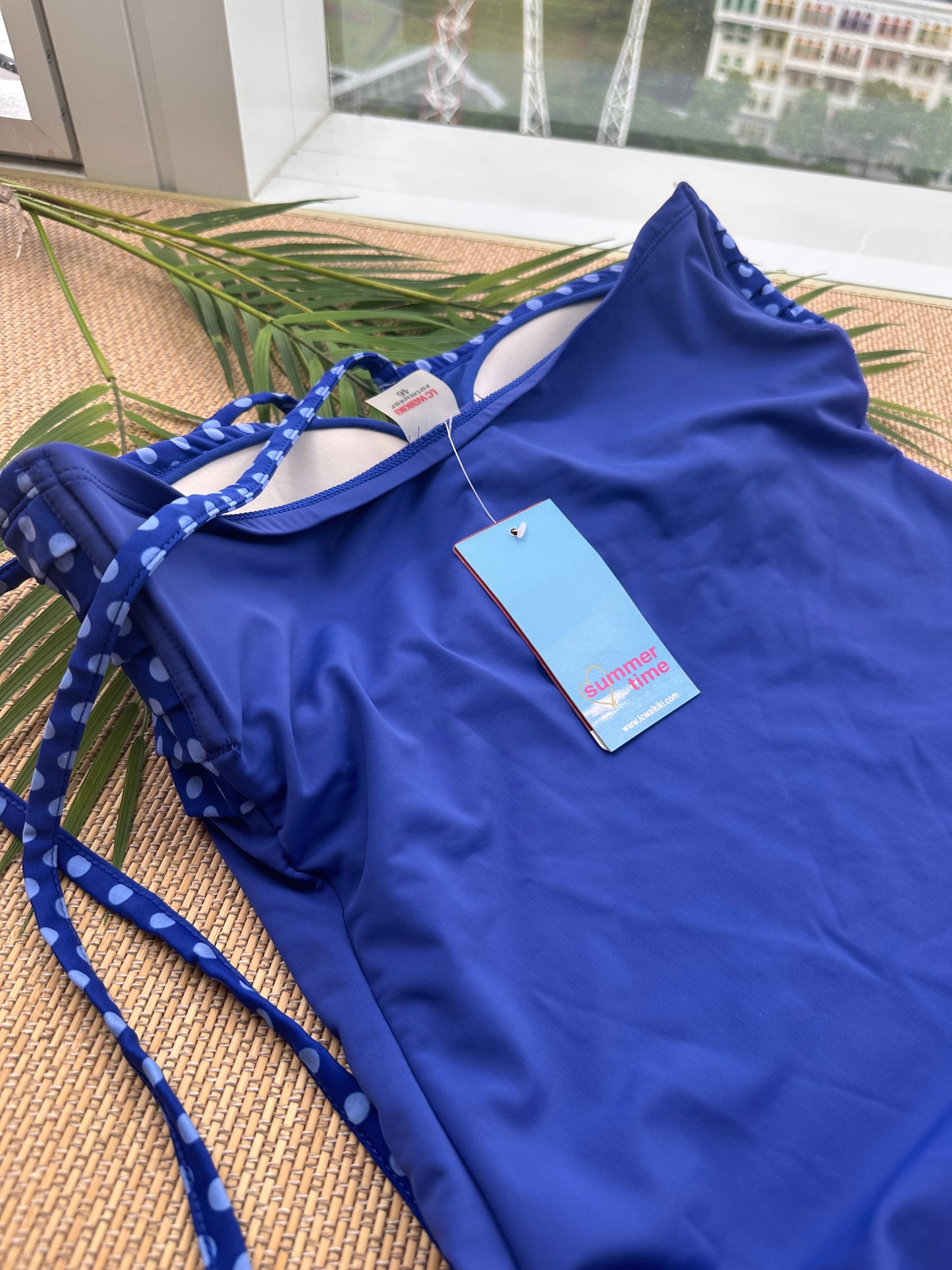 Polka Halter Tube Plus Size Swim Suit