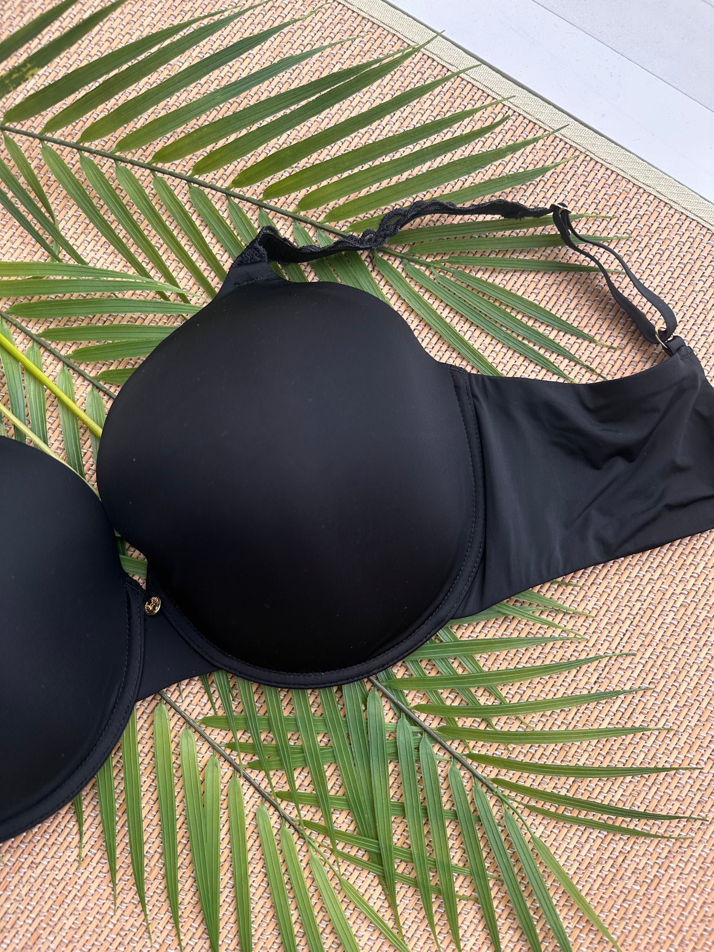 NT Black Buttery Soft Tshirt Plus Size Bra