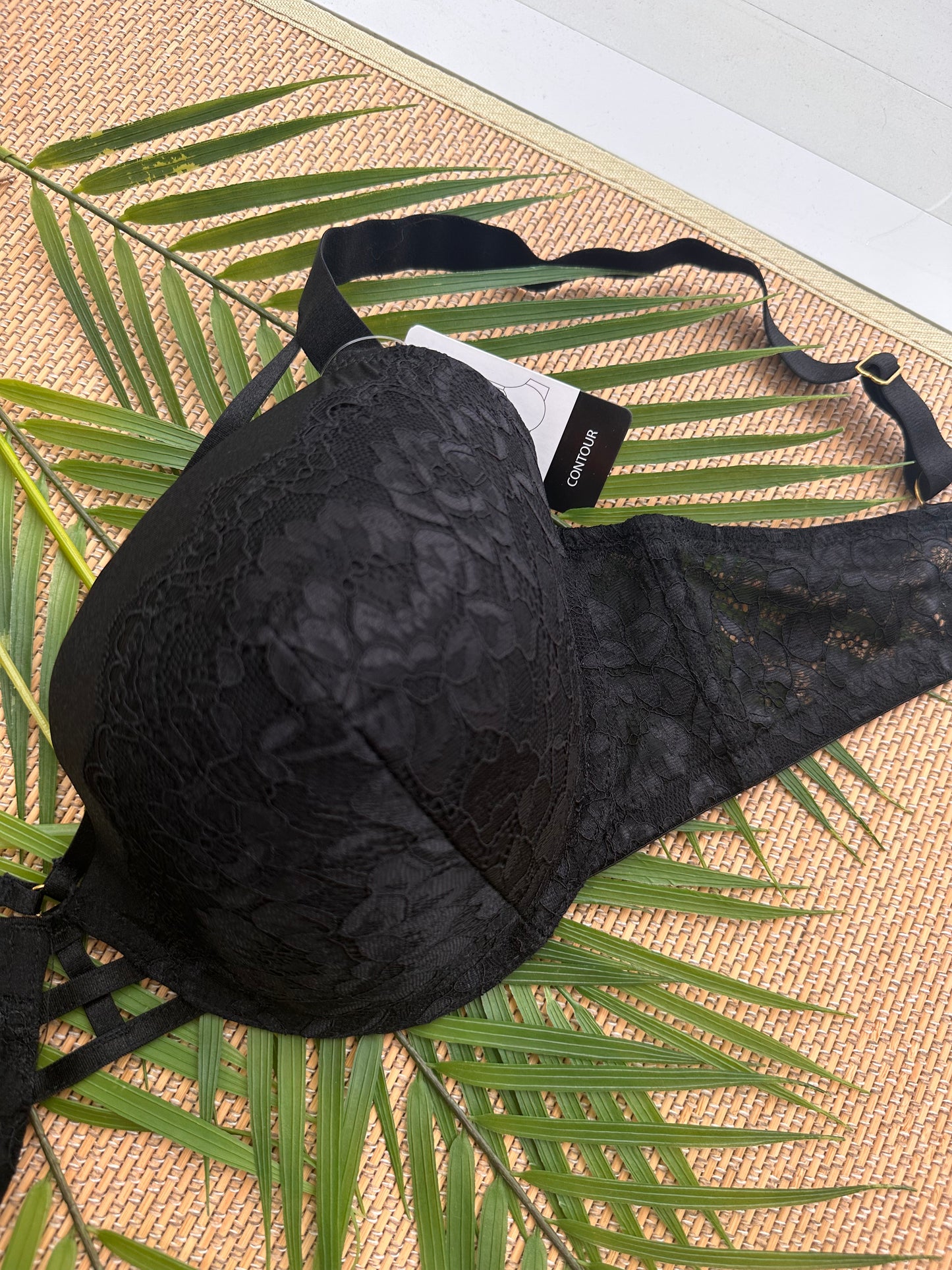 Zee Black Strappy Lace Plus Size Bra