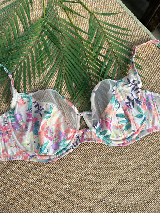 Floral Soft Cup Plus Size Bra