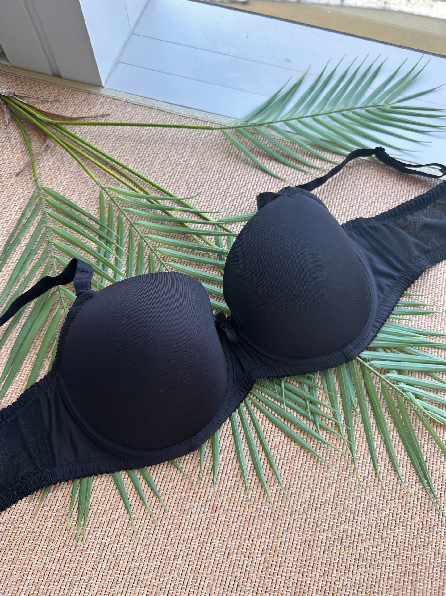 YS Black Balconette Plus Size Bra