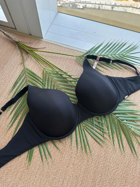 LVER Black Seamless Tshirt Plus Size Bra