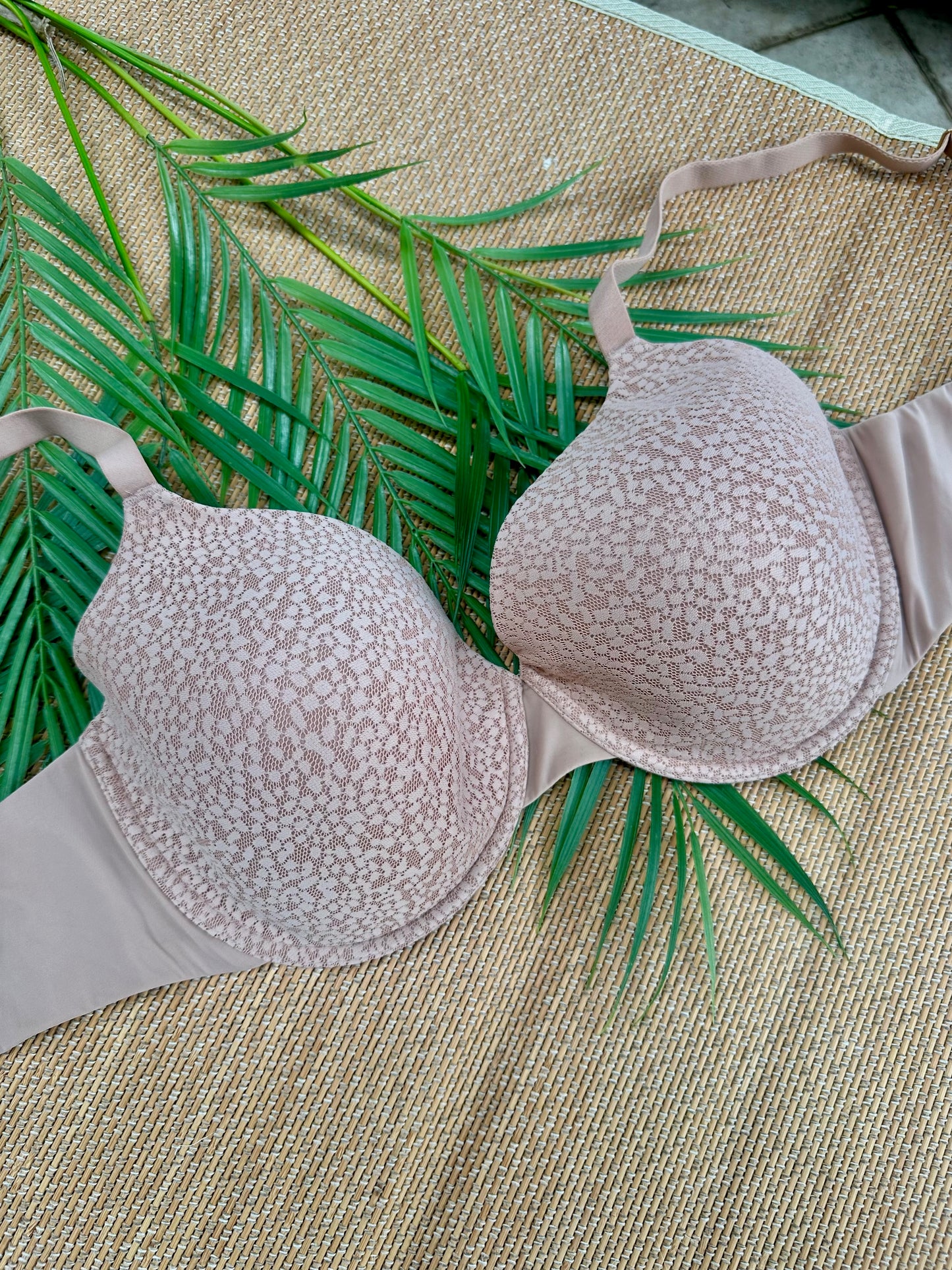 NT Nude Leopard Mesh Buttery Soft Tshirt Plus Size Bra Singapore