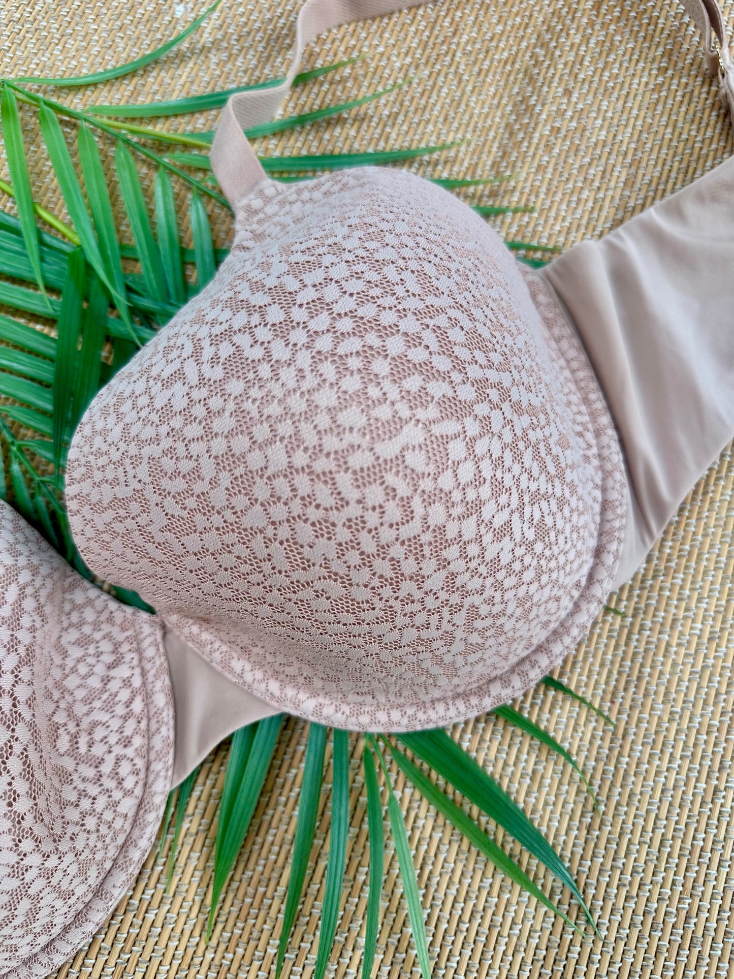 NT Nude Leopard Mesh Buttery Soft Tshirt Plus Size Bra Singapore