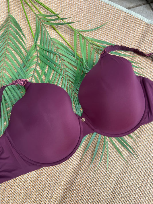 NT Maroon Buttery Soft Tshirt Plus Size Bra Singapore