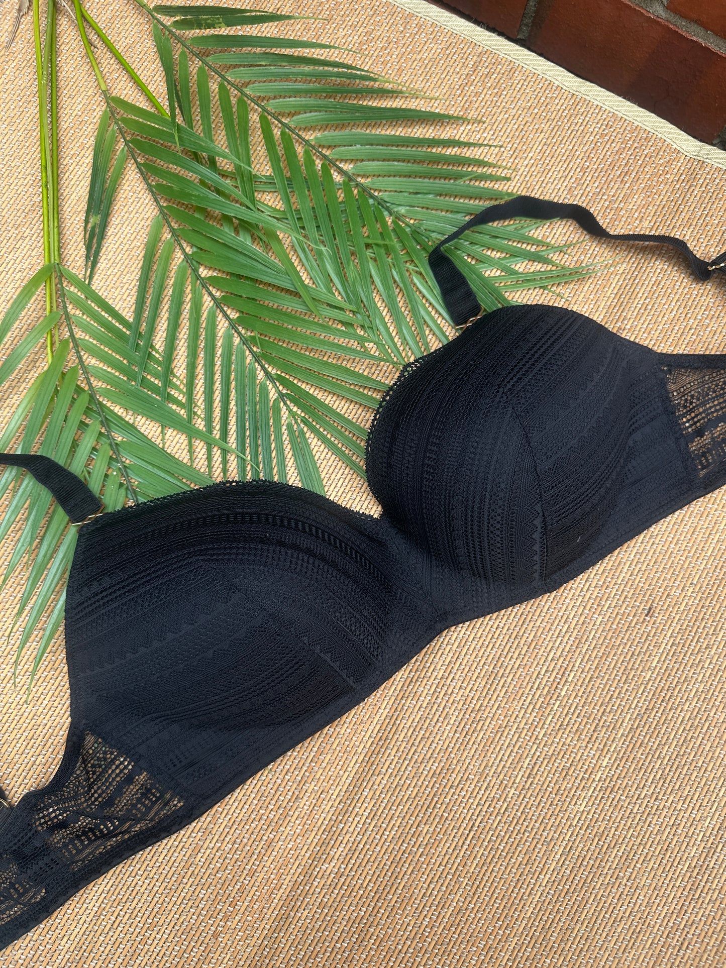 Black Lace Wireless Tshirt Plus Size Bra Singapore