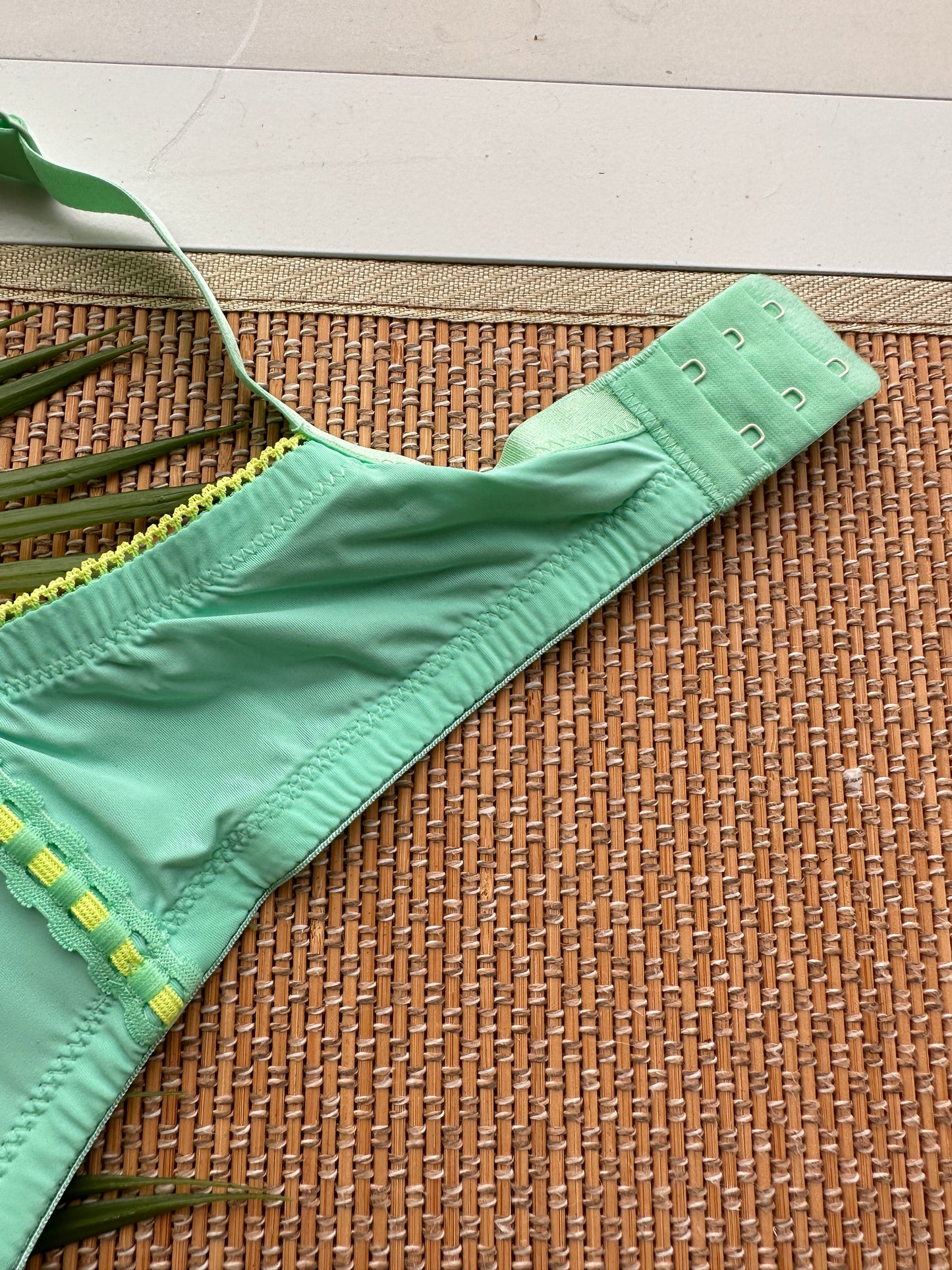 Neon Green Lace Soft Cup Bra