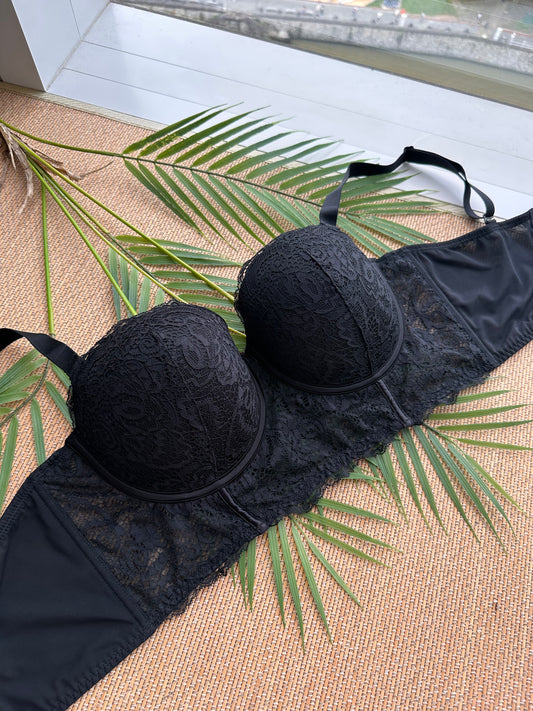 SP Black Lace Longline Bra