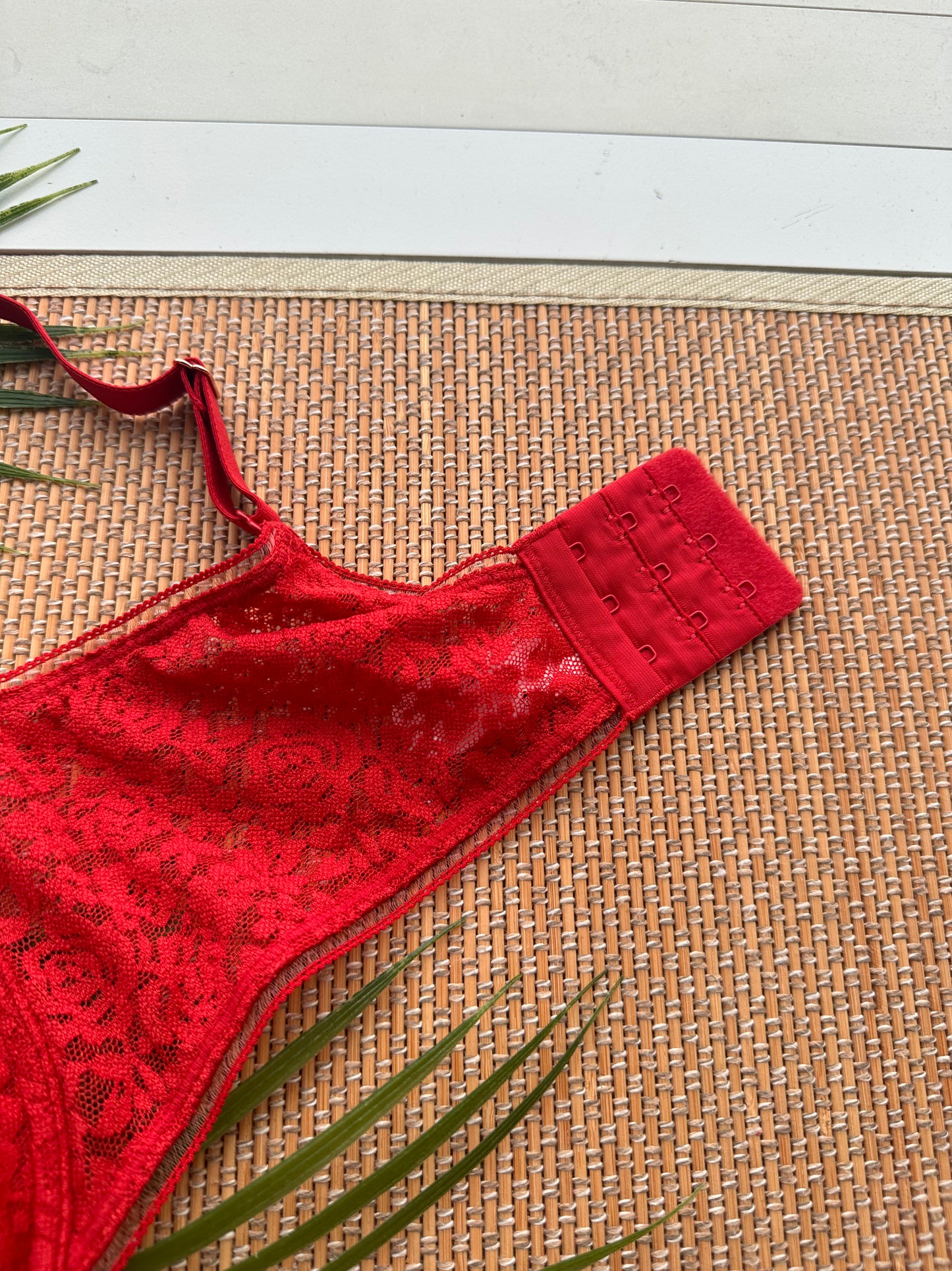 MF Red Lace Soft Cup Plus Size Bra