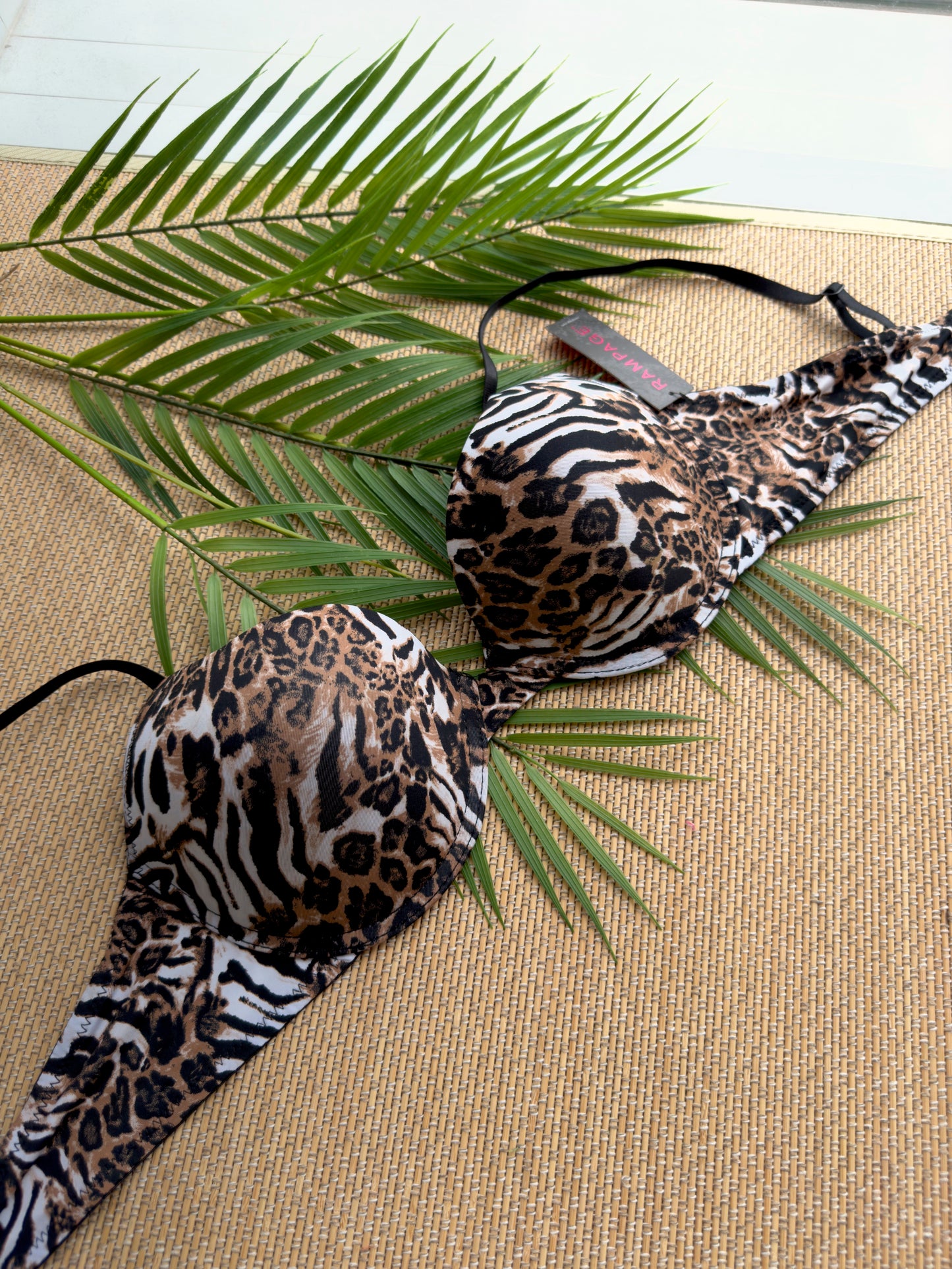 RP Leopard Plunge Pushup Bra